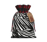 CHUNMINW Borsa da donna con stampa a righe bianche e nere, con coulisse, per Natale, feste, matrimoni, San Valentino, 1 pezzo