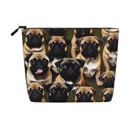 CHUNMINW Imagen De Pug-borsa cosmetica da donna, con cerniera, borsa da viaggio per cosmetici, organizer impermeabile, nero, Taglia unica
