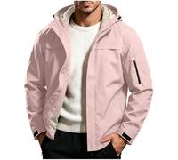 CHUNOTU - Giacca invernale da uomo, impermeabile, con cappuccio, calda, con | Giacca a vento leggera in softshell, antivento, casual, per escursionismo, pesca, campeggio