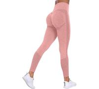 Chunotu - Leggings da donna senza cuciture, per il controllo della pancia | Pantaloni da yoga da allenamento a vita alta morbidi elasticizzati comodi collant atletici pantaloni da corsa