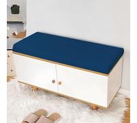 CHUNRONG Cuscino Impermeabile per Panca 50 x 122 cm con Fondo Antiscivolo Cuscini per Sedia da Giardino Dimensioni Personalizzate per Panca da Giardino, Patio, Finestra a Bovindo, Blu