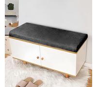 CHUNRONG Cuscino Impermeabile per Panca 54 x 154 cm con Fondo Antiscivolo Cuscini per Sedia da Giardino Dimensioni Personalizzate per Panca da Giardino, Patio, Finestra a Bovindo, Grigio Scuro