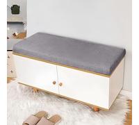 CHUNRONG Cuscino Impermeabile per Panca 59 x 128 cm con Fondo Antiscivolo Cuscini per Sedia da Giardino Dimensioni Personalizzate per Panca da Giardino, Patio, Finestra a Bovindo, Grigio Chiaro