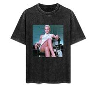 CHUNTUO Sharon Stone The Scene Unisex T-Shirt Graphic Top Printed Tee Mens Black Shirt M
