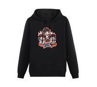 CHUNWANG Men's Heavyweight Hooded Babymetal Hoodies Men Hoody Long Sleeve Pullover Sweatshirt with Drawing Pocket Size 3XL