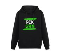 CHUNWANG Men's Heavyweight Hooded FCK Grn Fu K Green Green Plague Inability Corruption Government Discontinued Hoodies Men Hoody Long Sleeve Pullover Sweatshirt with Drawing Pocket Size M