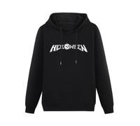 CHUNWANG Men's Heavyweight Hooded Helloween Group Music Hipster Hip-Hop Hoodies Men Hoody Long Sleeve Pullover Sweatshirt with Drawing Pocket Size M