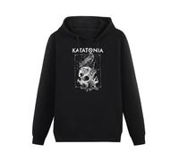 CHUNWANG Men's Heavyweight Hooded Katatonia Dead End Kings Album Hoodies Men Hoody Long Sleeve Pullover Sweatshirt with Drawing Pocket Size S