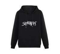 CHUNWANG Men's Heavyweight Hooded Suffocation Title Logo Hoodies Men Hoody Long Sleeve Pullover Sweatshirt with Drawing Pocket Size XL