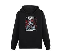 CHUNWANG Men's Heavyweight Hooded Testament Return to The Apocalyptic City Hoodies Men Hoody Long Sleeve Pullover Sweatshirt with Drawing Pocket Size M