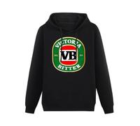 CHUNWANG Men's Heavyweight Hooded Victoria Bitter Beer VB Australia Alcohol Aussie Hoodies Men Hoody Long Sleeve Pullover Sweatshirt with Drawing Pocket Size 3XL