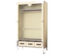 CHUNXVLI Armadio Per Spogliatoio Armadio Guardaroba Semplice Con Cerniera Ripiani For Aste Sospese For Di Copertura For Camera Da Letto Organizzazione(Beige,90x45x170cm)