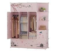 CHUNXVLI Armadio Per Spogliatoio Combinazione Guardaroba Scaffali Angolari In Plastica Vestiti In Piedi Camera Da Letto Casa Organizzazione(147X47X183CM)