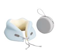 CHUNXVLI Cuscino Aereo Confortevole Cuscino Cervicale Regolabile A Forma di U Che può Essere Riposto Come Un Aeroplano da Viaggio Treno Auto(Blue)