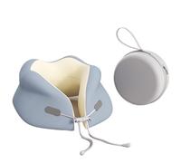 CHUNXVLI Cuscino Aereo Confortevole Cuscino Cervicale Regolabile A Forma di U Che può Essere Riposto Come Un Aeroplano da Viaggio Treno Auto(Grey)