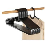 CHUNXVLI Grucce per Vestiti Camicia Gruccia in Plastica Salvaspazio, Perfetta for Abiti, Camicie, Cappotti E Altro Ancora(Black,50pcs)