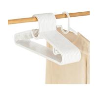 CHUNXVLI Grucce per Vestiti Camicia Gruccia in Plastica Salvaspazio, Perfetta for Abiti, Camicie, Cappotti E Altro Ancora(White,10pcs)