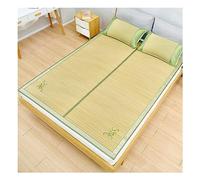 CHUNXVLI Materassino Estivo per Clima Caldo Tappetino per Dormire Estivo Biancheria da Letto in bambù Stuoia di Paglia Fresca Naturale per Rinfrescante Pieghevole Arredamento(B,1.35 * 1.95m)