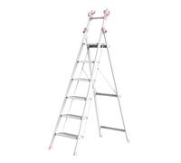 CHUNXVLI Scaletta Pieghevole Scala Garage 6 Scale A Pioli Scaletta in Lega di Alluminio Spessa con Struttura Ad A Pieghevole Multifunzionale per La Casa