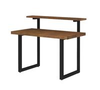 CHUNXVLI Scrivania Esecutiva Per Camera Da Letto Scrivania Per Computer In Legno Massello Con Libreria, Gambe In Metallo, Da Ufficio Moderna, Lavoro, Studio Industriale(140x65x75cm)