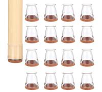 CHUNZEXI Confezione da 24 protezioni per gambe di sedie extra piccole per pavimenti in legno duro, feltrini in silicone, proteggono i piedi dei mobili in legno, i pavimenti, riducono il rumore e i