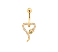 CHUOZI Anello per ombelico a forma di serpente, in acciaio chirurgico ipoallergenico senza piombo e nichel, gioielli per il corpo da donna