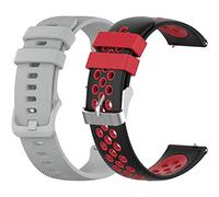 CHUOZI Cinturini compatibili con cinturini Amazfit Bip/Bip Lite/Bip U/Bip S, cinturino di ricambio in morbido silicone a sgancio rapido per Amazfit GTS/GTS 2/GTS 2 Mini/GTR 42 mm (nero grigio)
