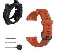 CHUOZI Cinturino con custodia compatibile con Garmin Instinct per donne e uomini, custodia protettiva in morbido silicone per Garmin Instinct Tide/Tactical/Dual/Solar/Power/Esports Watch