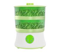 CHUOZI Macchina automatica per germogli di soia - Germogliatore di semi a 2 strati, timer intelligente, 3 modalità stagionali per uso domestico, grande capacità per soia, fungo, rosso, ravanello