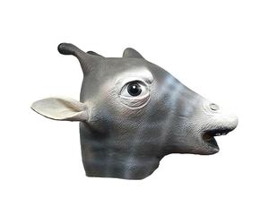 CHUOZI Maschera a testa di giraffa per feste di Halloween, maschere integrali, in lattice, per cosplay, travestimenti