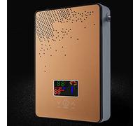 CHUOZI Scaldabagno elettrico senza serbatoio, 4500 W, 110 V su richiesta, caldo istantaneo, con display a LED, autoregolante, protezione contro il surriscaldamento (oro)