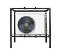 CHUOZI Supporto a terra a doppio livello per mini condizionatori d'aria, condensatore resistente, staffa senza condotto per 9000-18000 BTU, 89 x 50,8 x 88,9 cm (nero)