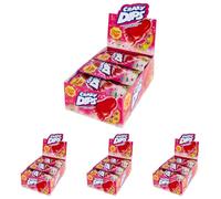 Chupa Chups Crazy Dips, Lollipop, Gusto Fragola, Confezione da 96 Bustine con Lecca Lecca, Lollipop con Polvere Effervescente e Scoppiettante