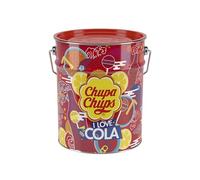 Chupa Chups Lecca Lecca Latta, Confezione da 150 Lollipop Monopezzo, Gusto Cola e Cola Lemon, Ottimo come Idea Regalo, per Compleanni, Regalini Fine Festa Bambini