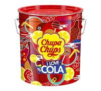 Chupa Chups Lecca Lecca Latta, Confezione da 150 Lollipop Monopezzo, Gusto Cola e Cola Lemon, Ottimo come Idea Regalo, per Compleanni, Regalini Fine Festa Bambini