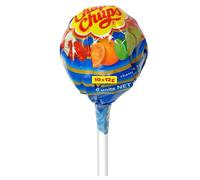 Chupa Chups Mega Gigante, Lollipop, Gusti Assortiti Fragola, Arancia, Mela, Ciliegia, Anguria, Limone, Confezione da 1 con 10 Lollipop, Lecca Lecca Monoporzioni, Ottimo come Idea Regalo