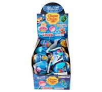 Chupa Chups Surprise Glow In the Sea, 16 Lollipop, Gusto Fragola, 11 animaletti marini che si illuminano al buio da collezionare