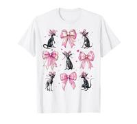 Chupacabra Cryptid Cryptozoology Girl Coquette Bow Rosa Maglietta