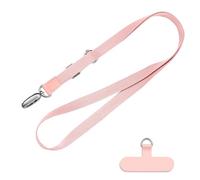 CHUQING Collana rosa universale per cellulare da appendere Crossbody Strap Phone Lanyard regolabile rosa chiaro cordino, M, Poliestere