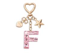 CHUQING Portachiavi Donna con Iniziali Portachiavi F Lettera Keychain Iniziale Ragazza Farfalla,rosa