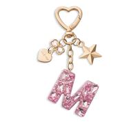 CHUQING Portachiavi Donna con Iniziali Portachiavi Lettera M Keychain Iniziale Ragazza Farfalla,rosa