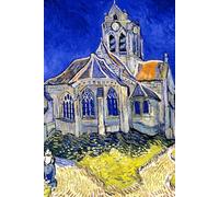 Church at Auvers - Vincent van Gogh - Hardcover Notebook: 120 Lined Pages 6" x 9" Journal Diary Notepad