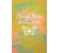 Church Note Taking Journal for Teen Girls: Orange Pastel Structured Sermon Notebook for Christian Youth and Woman of God