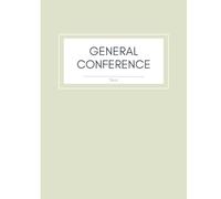 Church of Jesus Christ of LDS General Conference Notebook Study Journal Youth Missionary Gift Light green sage neutral cover two conferences one year: ... impressions book one year two conferences