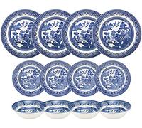 Churchill Blue Willow 12 pezzi Set da tavola