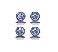 Churchill Blue Willow - Ciotola per avena da 15 cm, set di 4 pezzi
