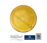 CHURCHILL MUSTARD SEED YELLOW GIALLO PIATTO PORCELLANA STONECAST 1 2024