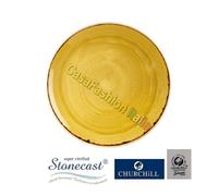 CHURCHILL MUSTARD SEED YELLOW GIALLO PIATTO PORCELLANA STONECAST 1 2024