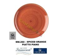 CHURCHILL SPICED ORANGE PIATTO STOVIGLIE ARANCIO LUXURY STONECAST 1 2024