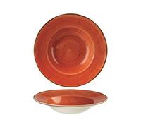Churchill Stonecast Piatto Pasta, Porcellana, Spice Orange Arancione 28x5x28 Cm